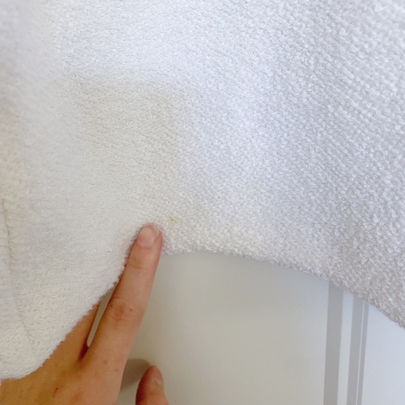 Mod Ref white balloon sleeve terry cloth top - Picture 3 of 4